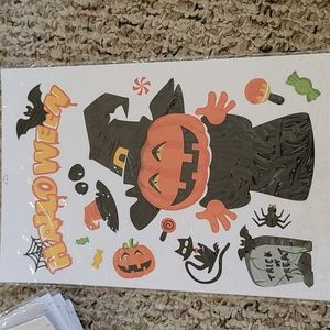 NiHome 126PCS Cartoon Halloween Window Cling Decal Stickers, Home Office School